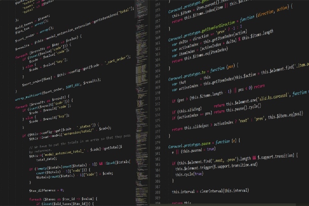 Image of a screen filled with code